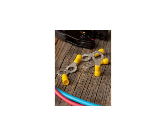 424350 - EKF Наконечник кольцевой изол. НКИ6.0-8 желтый (уп.50шт, цена за уп) nki-5.5-8n (8)