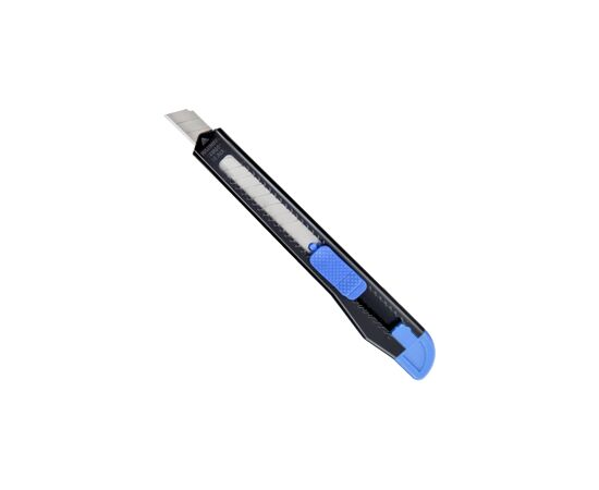 776021 - Нож канцелярский 9мм Attache чёрный, цв. фиксатора в ассорт. 954198 (3)