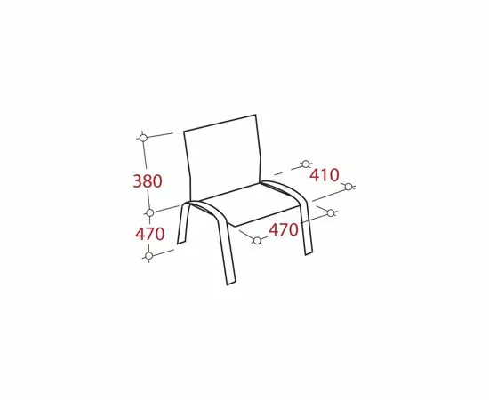 776222 - Стул UA_EChair Rio(ИЗО) чёрн, ткань красная C02 550721 (4)