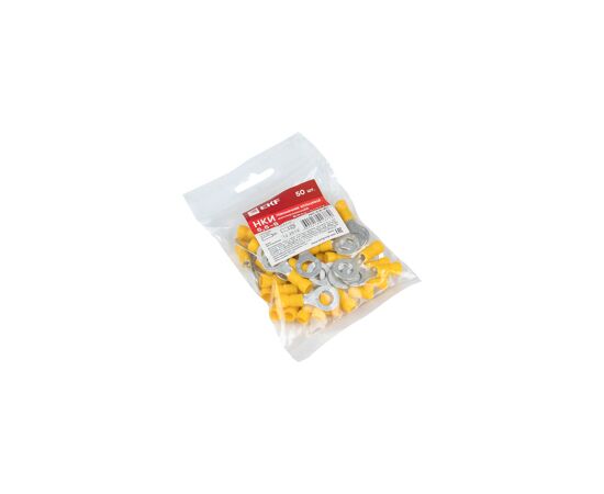 424350 - EKF Наконечник кольцевой изол. НКИ6.0-8 желтый (уп.50шт, цена за уп) nki-5.5-8n (5)