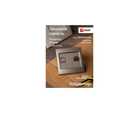 724396 - EKF Валенсия лиц. панель роз. Phone 1-местная кашемир Al/Cu (корпус PC) EST01-L-034-40 (7)