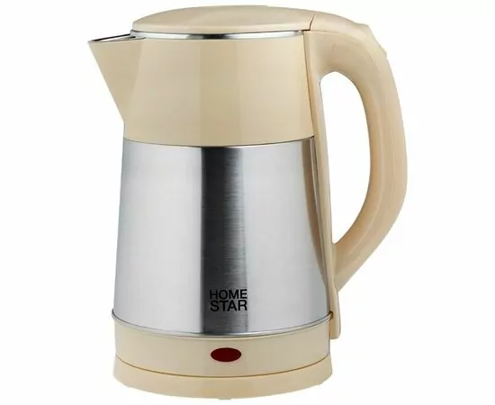 879010 - Чайник электр. Homestar HS-1055 (диск, 2,3л) 1,5кВт, нерж.сталь/пластик, бежевый 106468 (1)