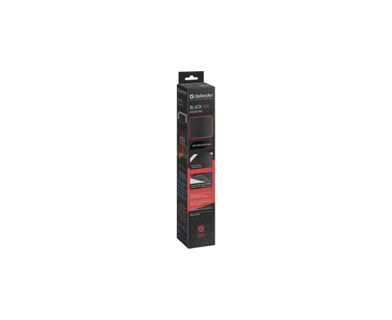 772879 - Коврик для мыши игровой Black XXL 400x355x3 мм, ткань+резина, Defender, 50559 (2)
