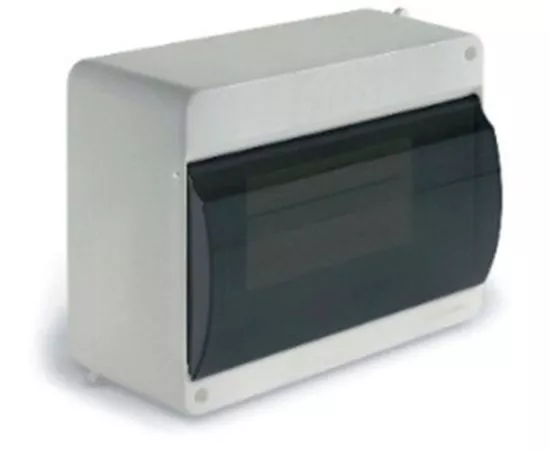 586326 - T-plast бокс КМПн 6-8 модуля навесной с крышкой, белый IP40 (АБС-пластик) LUXEL LX40008-PWHD/PGRD (1)