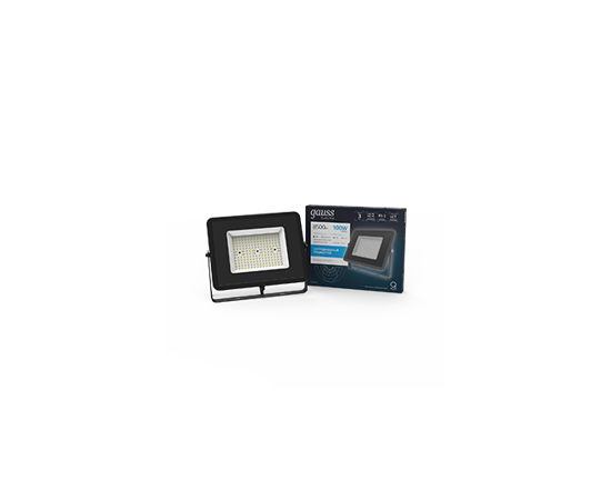 784834 - Gauss прожектор св/д Qplus 100W(10500lm) 6500K 6K IP65 283x210x32 графитовый 3года 690511100 (2)