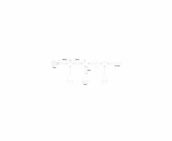 800566 - Feron Гирлянда Евро белт-лайт подвесы 20/E27, шаг 50, черный, 10м., шнур 3м. IP65, CL50-13-1 41826 (4)