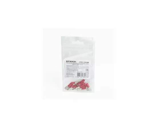 804993 - STEKKER Наконечник плоский изолир. (папа) РпИп 0,5-1,5мм2 Красный LD401-15250 (DIY уп.10шт) 39362 (2)