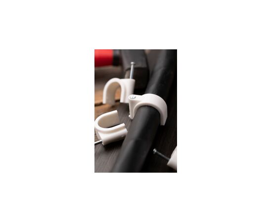 424525 - EKF скоба круглая пластиковая 22 мм (уп. 50 шт., цена за уп.) для крепления кабеля plcn-sr-22 (10)