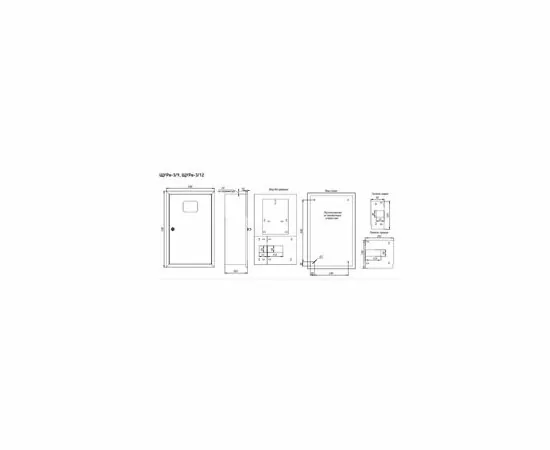 424634 - EKF щит учетно-распред. метал. встраиваемый ЩУРВ 3/12 окно IP31 (540х340х160) mb13-3/12 (14)