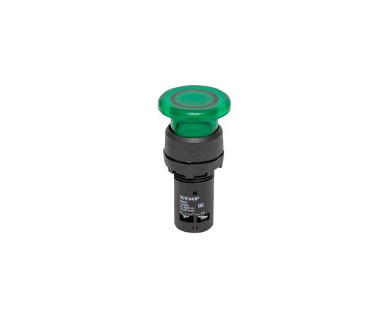 458747 - EKF Кнопка SW2C-MD грибок зеленая с подсветкой NO+NC 24В sw2c-md-gg-24 (2)