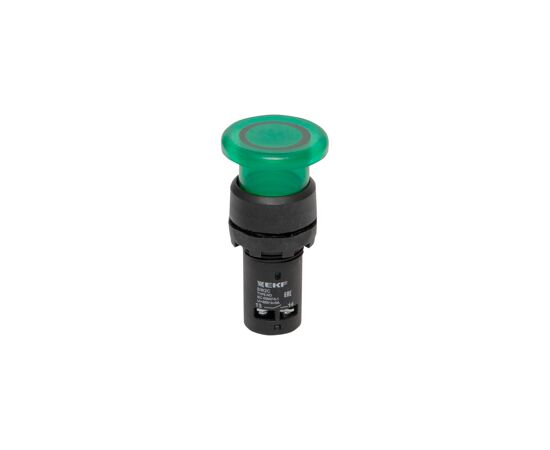 458748 - EKF Кнопка SW2C-MD грибок зеленая с подсветкой NO+NC sw2c-md-gg (2)