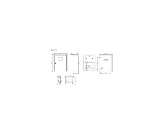 460879 - EKF щит учетно-распред. метал. встраиваемый ЩУРВ 1/12 окно IP31 (440х340х140)  mb13-1/12 (3)