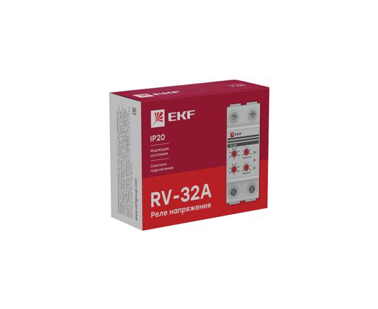 484728 - EKF реле напряж. RV-32A 7кВА (регул. по:U 165V-265V, tсрабат. до 10с, tповт.вкл. до 30с) rv-32a (4)