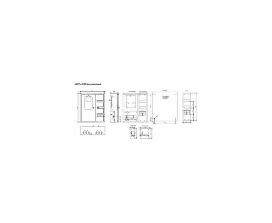 460897 - EKF щит учетно-распред. метал. навесной ЩУРН 3/30 2-х дверный окно IP31 (580х490х165) mb23-3/3 (17)