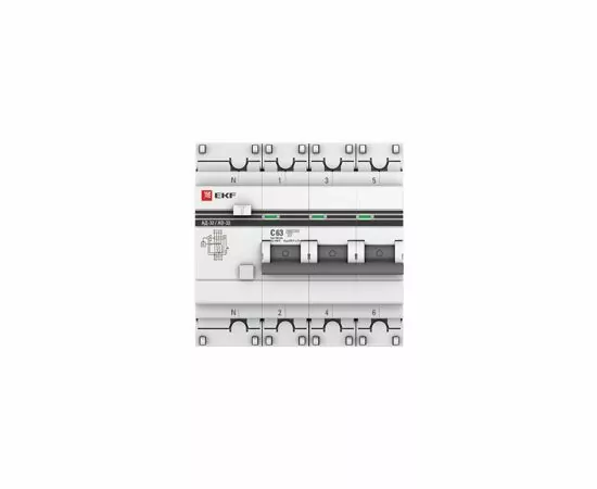 477377 - EKF PROxima диф. автомат АД-32 3P+N 63А/100mA хар-ка C, УЗО типа AC электр. 4,5кА DA32-63-100-4P-pro (4)