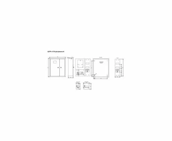 460882 - EKF щит учетно-распред. метал. встраиваемый ЩУРВ 3/30 2-х дверный IP31 (530х620х165)  mb13-3/30-2 (3)
