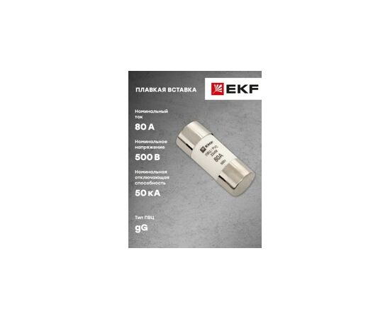 577711 - EKF Плавкая вставка цилиндрическая ПВЦ 22х58 80А EKF (4)