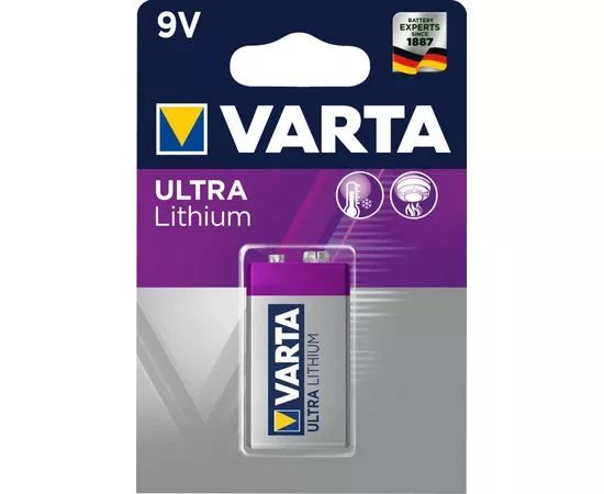 41767 - Э/п Varta 06122 301401 PROFESSIONAL Lithium 9V бл.1 (1)