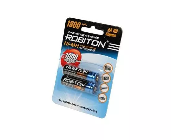 553101 - Аккумулятор Robiton R6 1800mAh Ni-MH BL2, 08790 (1)