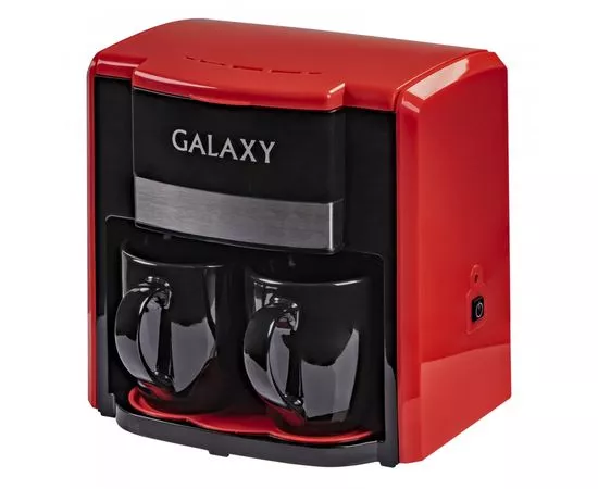 683276 - Кофеварка Galaxy GL-0708 красная, 750Вт, 2 чашки (объем 0,3л), съемн.многоразовый фильтр (1)