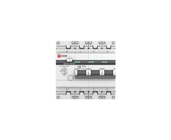 624678 - Дифференциальный автомат АД-32 (селективный) 3P+N 32А/300мА EKF PROxima (3)