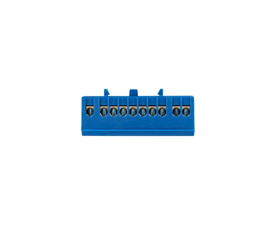 676458 - EKF Шина N Ноль (нул.) N 6х9мм 10 отв. латунь синий изолированный корпус на DIN-рейку PROxima sn0- (3)