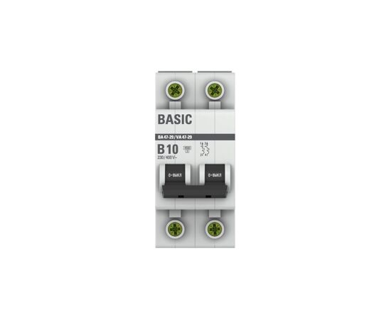 676349 - EKF Basic автоматический выключатель 2P 10А (B) 4,5кА ВА 47-29 mcb4729-2-10-B (3)