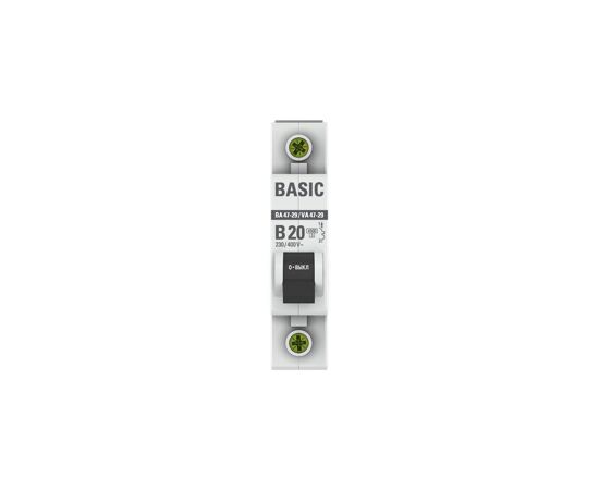 676346 - EKF Basic автоматический выключатель 1P 20А (B) 4,5кА ВА 47-29 mcb4729-1-20-B (3)