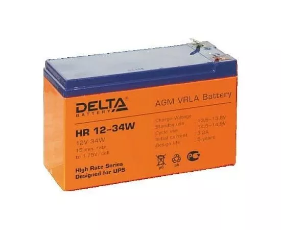164595 - Аккумулятор 12V 9.0Ah Delta HR 12-34W 151x65x94 (1)