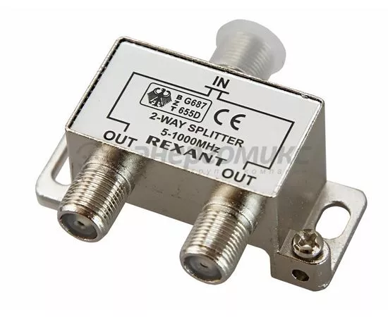 233853 - Разветвитель REXANT splitter (делитель) на 2TV 5-1000 MHz 05-6001 (1)