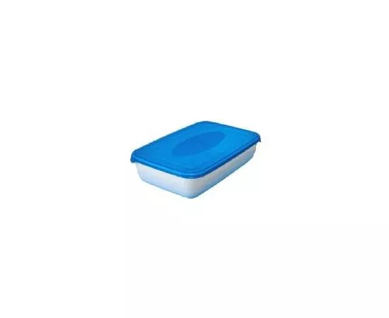 240165 - Емкость д/СВЧ и хранения продуктов Polar microwave 0,9л, прямоуг, голубой/прозрач PT9671 Plast team (1)