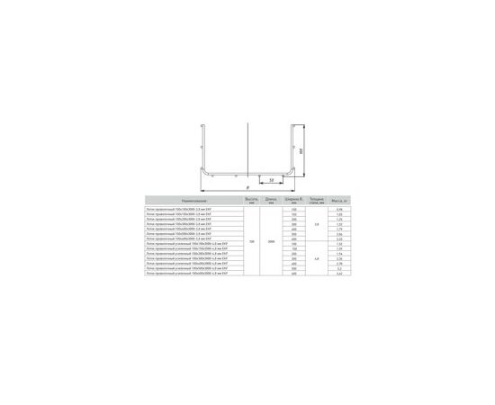 721179 - EKF Лоток проволочный 100х400х3000-3,8мм (длина 3м, цена за м) LP100400-3,8 (3)