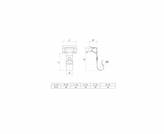 729161 - EKF Балочный зажим 8-14мм под трубу 32мм BZ8-14-T32 (3)