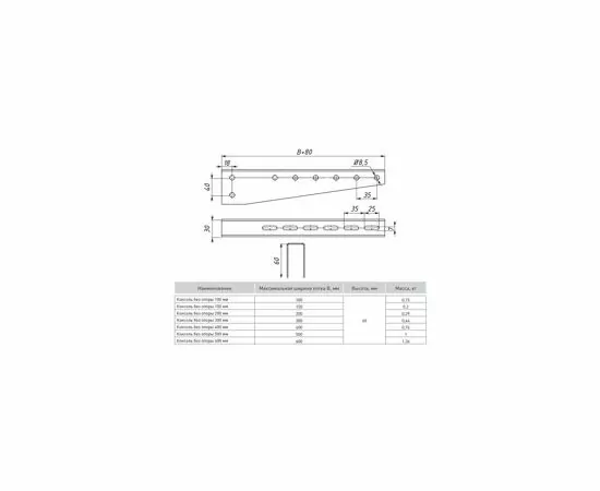 729173 - EKF Консоль без опоры 100мм ko100-1,5 (4)