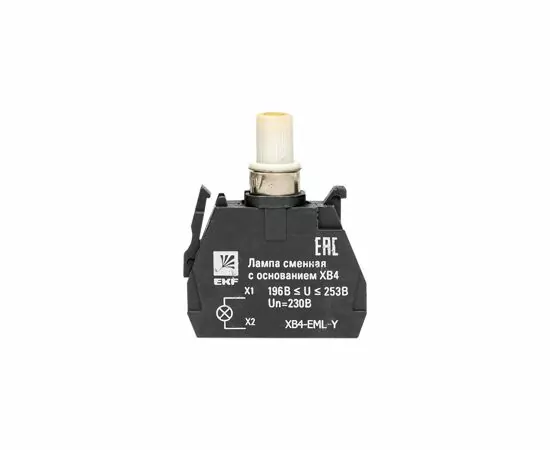 730232 - EKF PROxima Лампа сменная c основанием XB4 желтая 230В (5)