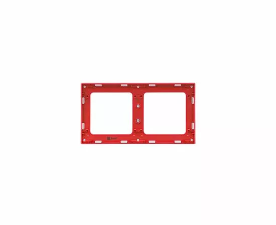 769027 - EKF Стокгольм рамка 2 мест. белая с линией цвета красный (PC) EXM-G-305-20 (3)