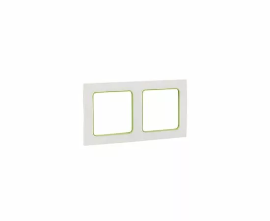769026 - EKF Стокгольм рамка 2 мест. белая с линией цвета зеленый (PC) EXM-G-303-20 (11)