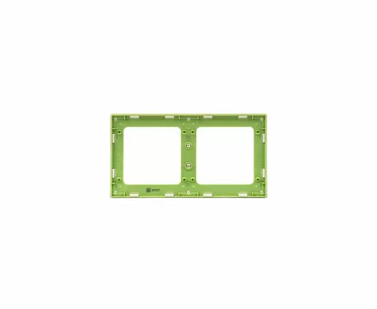 769026 - EKF Стокгольм рамка 2 мест. белая с линией цвета зеленый (PC) EXM-G-303-20 (3)