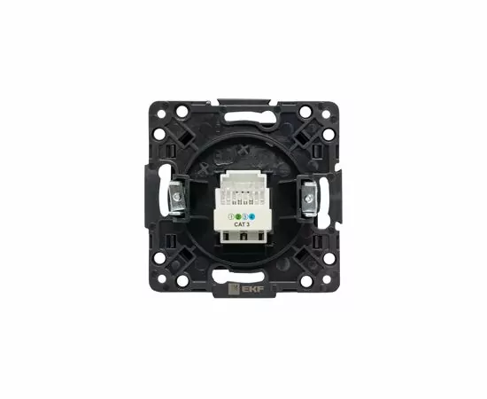 769046 - EKF Стокгольм мех. роз. СУ RJ-11 1 мест. черный автоклеммы (корпус PC) EZT01-034-10 (5)