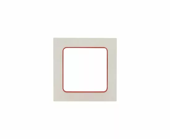 769011 - EKF Стокгольм рамка 1 мест. белая с линией цвета красный (PC) EXM-G-304-20 (2)