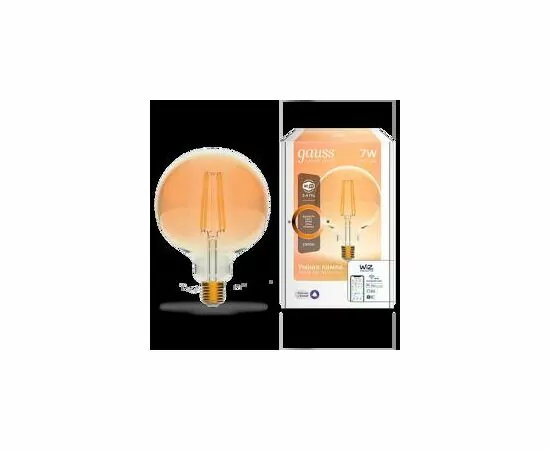 784718 - Gauss Filament G95 E27 димм. 7W(720lm) 2500К 2K 140x95 золот стекло филам(нит) LOFT Wi-Fi Smart Home (2)