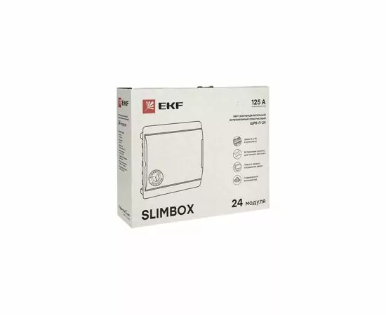 807648 - EKF щит распред. пластик ЩРВ-П-24 SlimBox встраиваемый белый IP41 PROxima sb-v-24w (3)