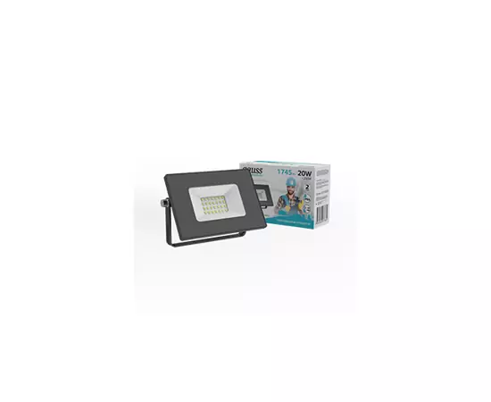 784816 - Gauss прожектор св/д Elementary 20W(1795lm) 4000K 4K IP65 118x105x29 черный 2года 613100220 (2)