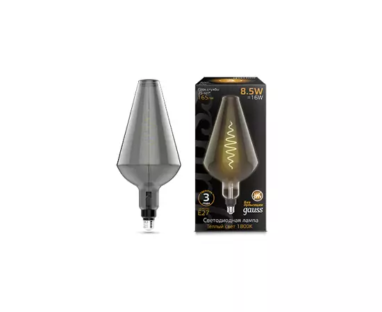 784807 - Gauss Filament Vase 8.5W(165lm) 1800K 2K E27 gray flexible филамент (нитевидная) 180802005 (2)