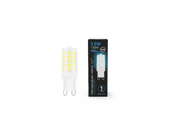 784767 - Gauss G9 220V 3.5W(460lm) 6500K 6K керамика 107009305 (2)