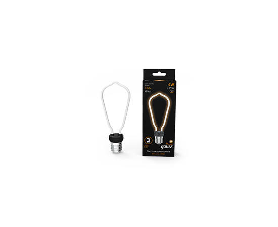 784863 - Gauss Filament Artline контурная ST64 4W(330lm) 2700К 2K E27 milky филамент (нитевидная) 1005802104 (2)