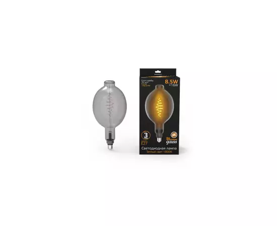 784783 - Gauss Filament BT180 8.5W(165lm) 1800К E27 gray flexible филамент (нитевидная) 152802005 (2)