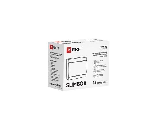 807650 - EKF щит распред. пластик ЩРН-П-12 SlimBox навесной белый IP41 PROxima sb-n-12w (2)