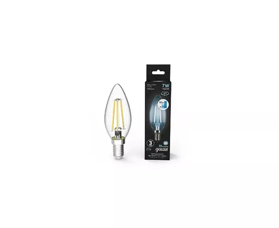 661559 - Gauss Filament Свеча Candle E14 7W 4100К step dimmable 103801207-S (2)