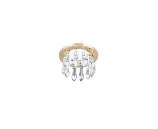 496521 - Gauss PT002 св-к встр. MR16 Круг подвес Кристаллы 85(65)x80 Кристалл/Золото (2)